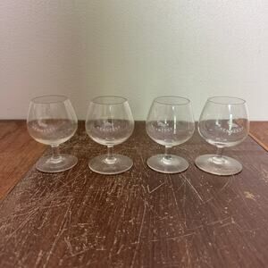 Vintage 1950s‎ Hennessy Gift Of Taste Snifters Stemmed Set of 4 Made in France